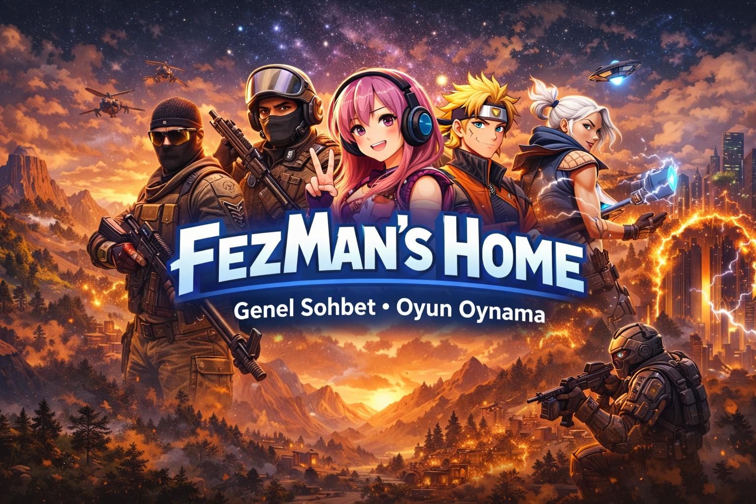 Discovery splash banner for FezMan's Home Discord server