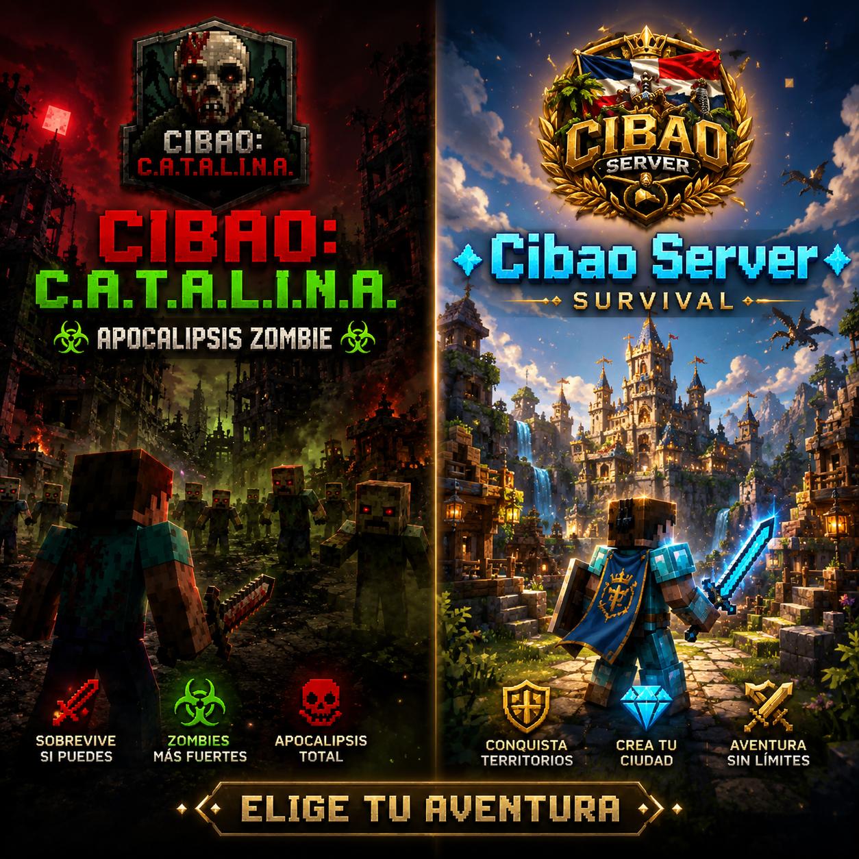 Discovery splash banner for EL CIBAO 🇩🇴 - Survival 26.2 | Forge 1.20.1 Discord server