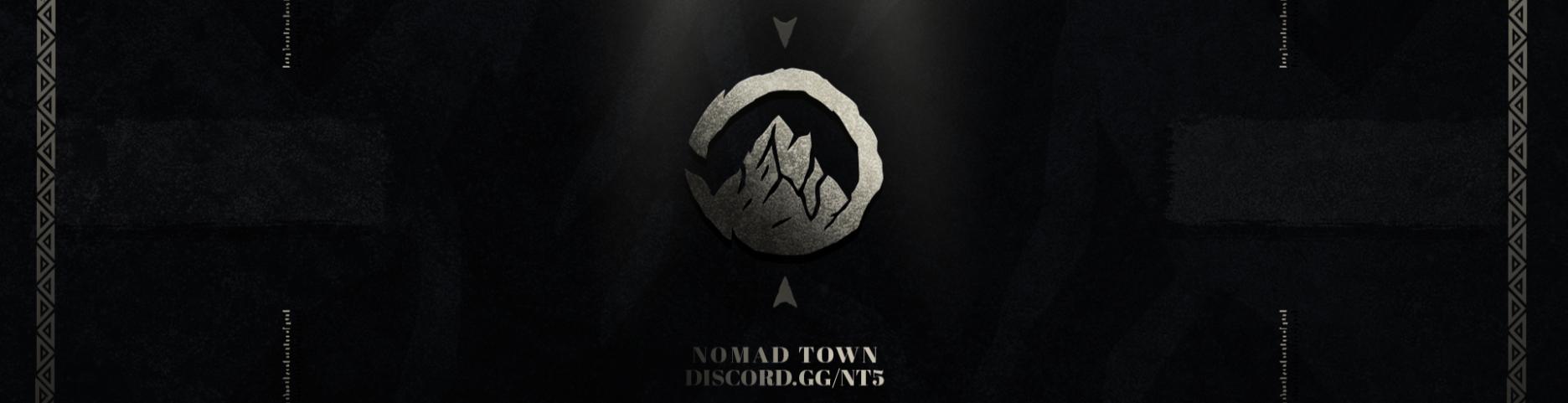 Discovery splash banner for Nomad Town RP Discord server