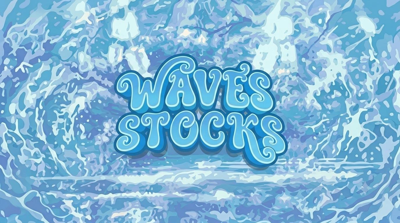 Discovery splash banner for Waves Stocks | mm2 / Roblox Discord server