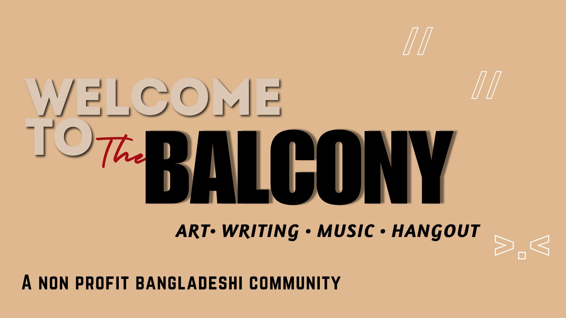 Discovery splash banner for Balcony #non-toxic Discord server