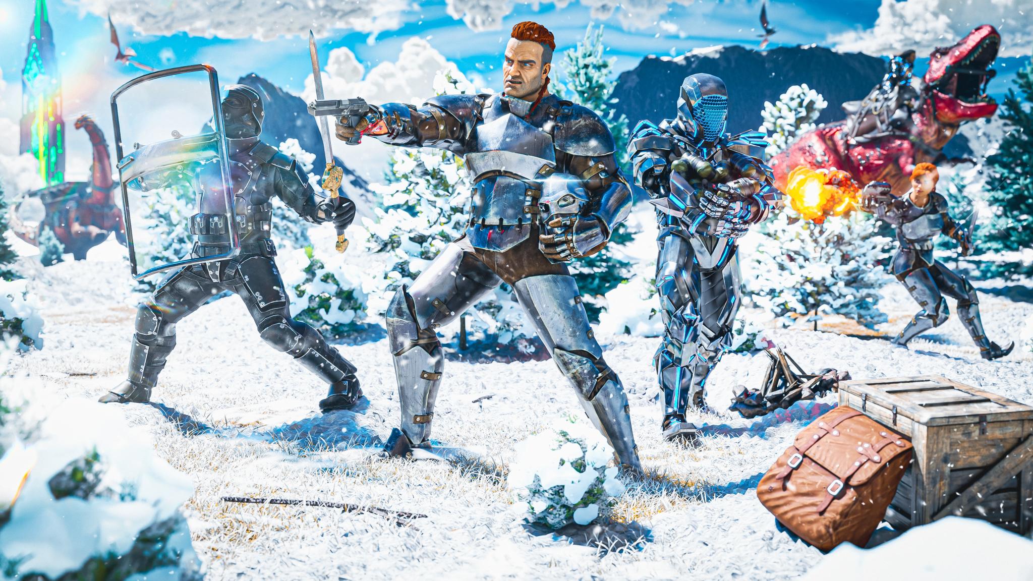 Discovery splash banner for Quicks Solos | Weekly Wipe | Ark Discord server